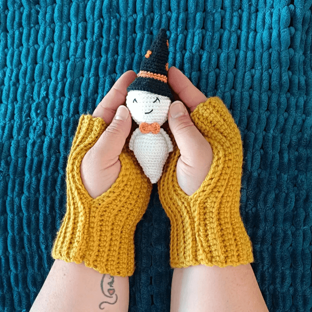Mitaines femmes MONA en crochet - Taille S -  Fait main