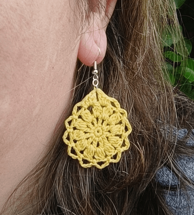 Boucles d’oreilles LUNA en Micro-Crochet - Sun