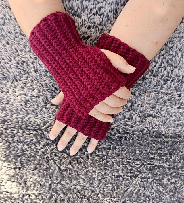 Mitaines femmes MONA en Crochet - Taille M - Fait Main 